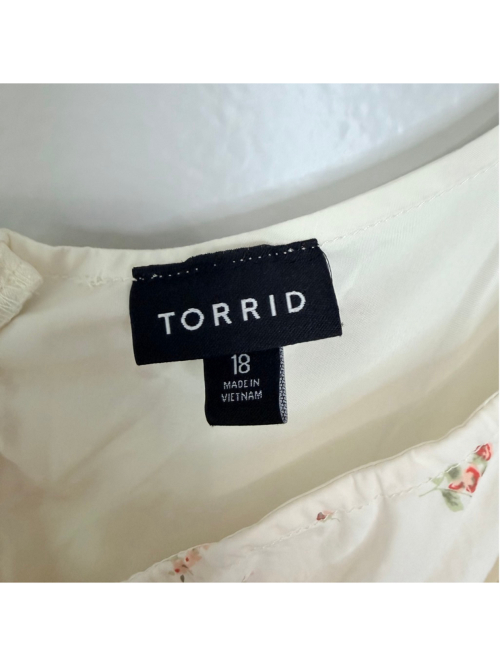 Torrid Corset Detail Mini Dress Plus Size 18 Cotton Floral Cottagecore Milkmaid - Picture 4 of 14